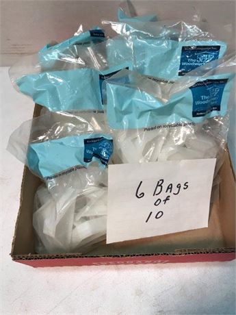 6 Bags of 10 Plastic Corner Braces