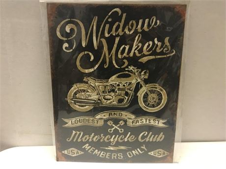 Widow Makers Metal Sign