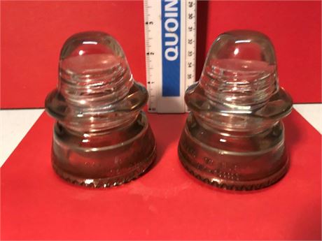 2 Hemingway Glass Insulators