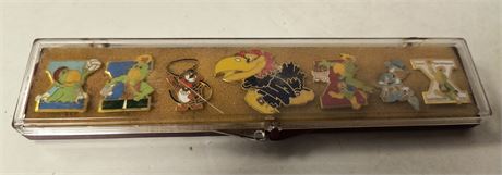 Various Olympic Pins & Storage Case