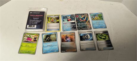 Lot Of Pokemon Cards & Card Sleeves