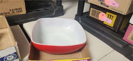 Vintage Red Pyrex Bowl