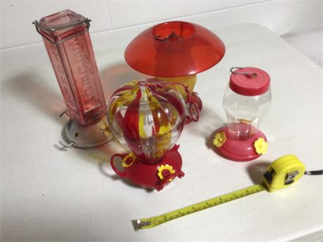 Humming Bird Feeder Lot