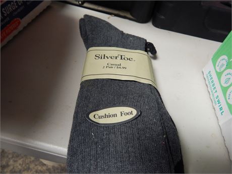 Silver Toe Socks & Vintage Linens