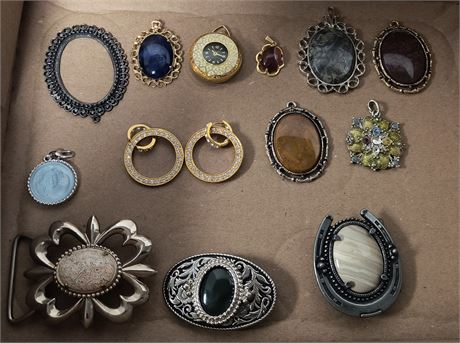 Lot Of Jewelry & Belt Buckles