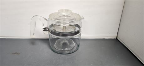 Glass Percolator Coffee Pot.Inside Glass Perolator Piece Has Chips On Bottom Rim