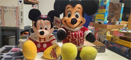 Vintage Walt Disney Characters Plush Mickey Mouse Toys