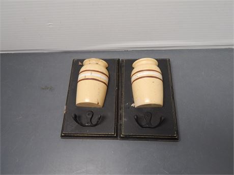 Wood Barrel Coat Wall Hooks
