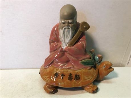 MudMan Xing Lao God Longevity Pottery