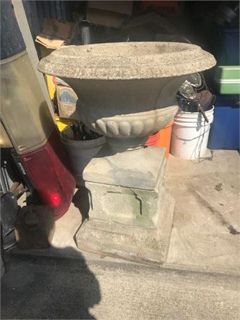 2 Piece Large Concrete Garden Urn