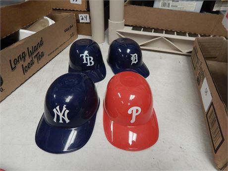 Small Collectible Plastic Baseball Hats