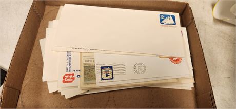 Vintage Stamped Envelopes &  Misc.