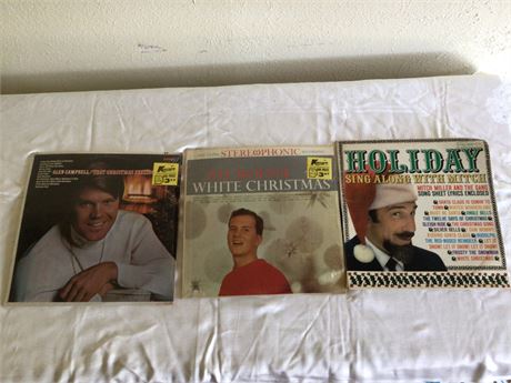 Vinyl Records Lot: Pat Boone, Glen Campbell, Mitch Miller