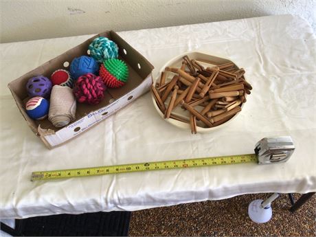 Pet toys and Vintage Wooden Clothes Pins
