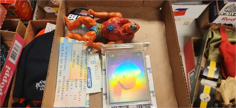 Various Concert Ticket Stubs & He-Man Action Figure & Misc. Items
