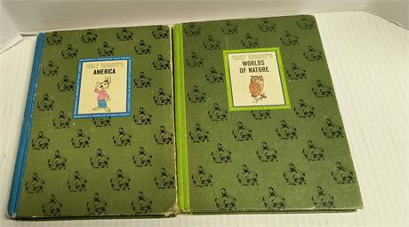 Vintage Walt Disney's America & World's Of Nature Books