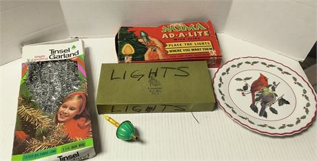 Lot Of Vintage Christmas Decorations