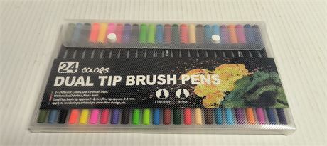 24 Dual Tip Brush Pens