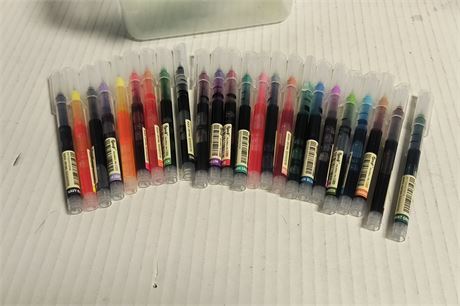 Ultra Fine Tip Rollerball Pens. 24 Colors