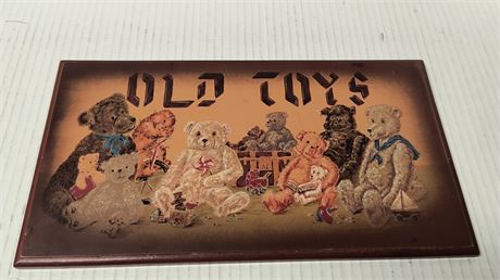 Tender Hearts Treasures Wood ( Old Toys ) Sign