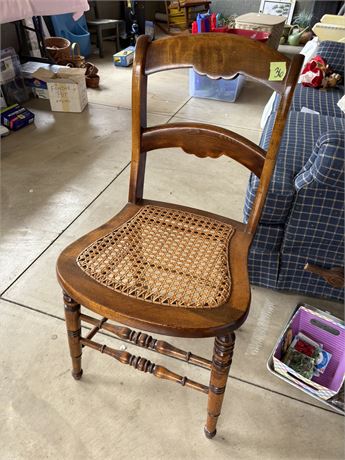 Wood Cane Chair