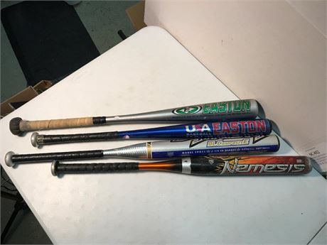4 Aluminium Baseball Bats