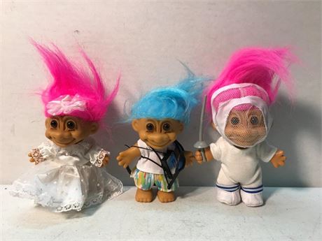 3 Russ Troll Dolls