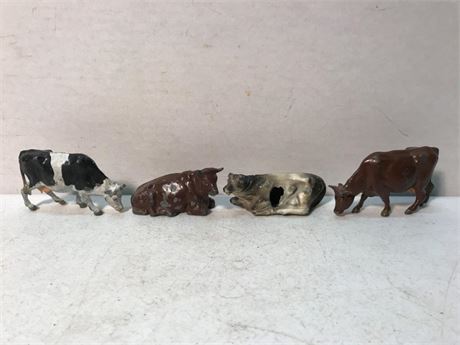 Vintage Metal Cow Toys