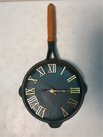 Cast Iron Skillet Wall Clock