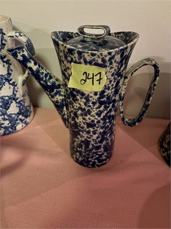 Blue Splatter Pottery Tea Pot