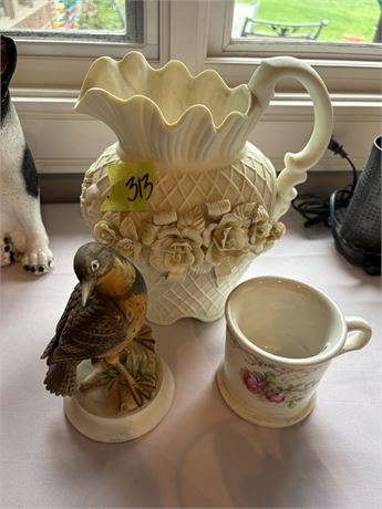 Lefton China Skylark, Pitcher, Mug