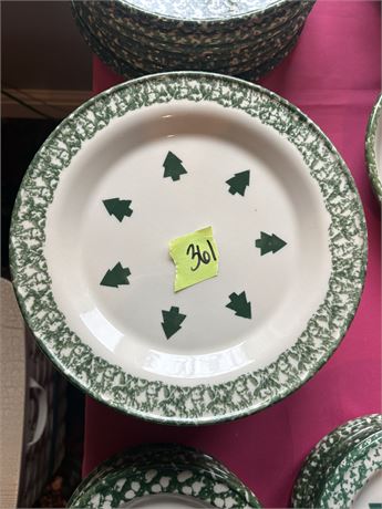 "Tree" Henn Workshops Stoneware Plates (9)