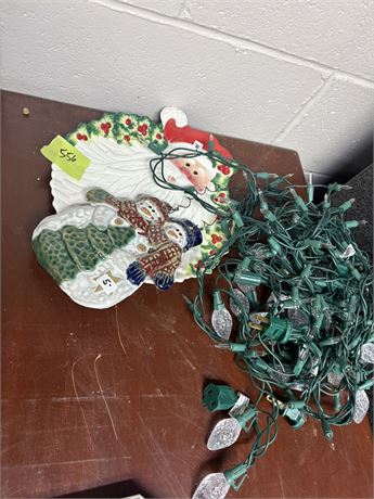 Christmas Decor, Plates, Lights