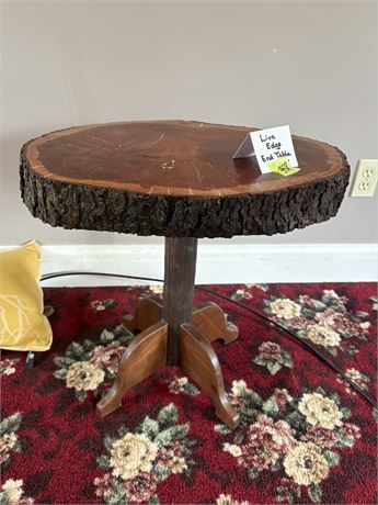 Live Edge End Table