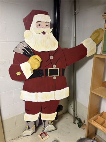Large Wood Santa