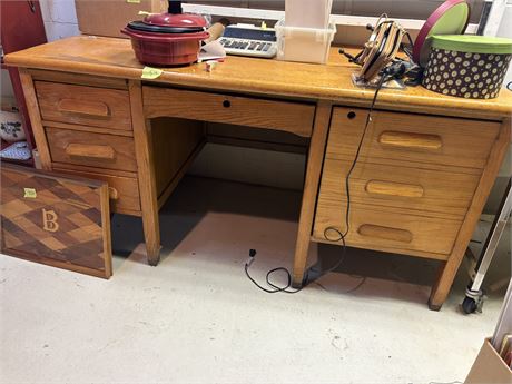 Wood Desk (In Basement)