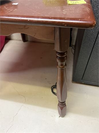 Wood Table (Contents on Top Not Included)