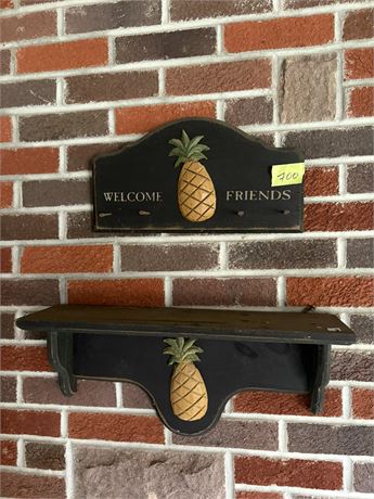 Pineapple Sign and Shelf