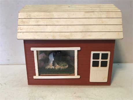Chinese Craftsmen Barn Music Box