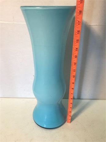 Tall Blue Glass Vase