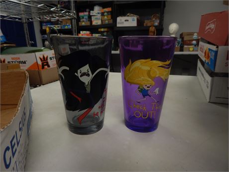 2 Adventure Time Drinking Glasses