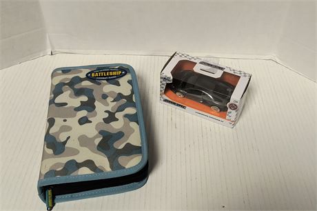 Travel Size Battleship Game & Die Cast Lamborghini Car