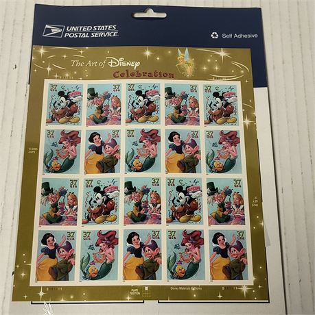 The Art Of Disney Celebration US Postage Stamps. Self Adhesive NEW