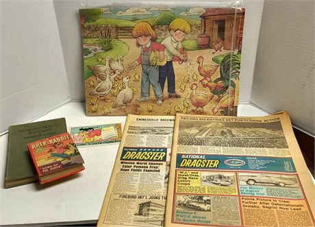 Vintage Puzzle & Books & Vintage Magazines