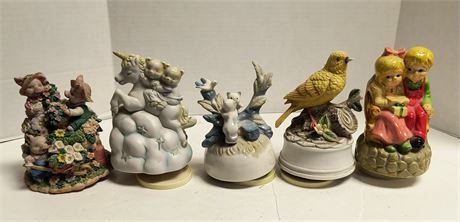 Lot Of Vintage Music Boxes