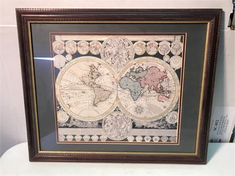 Framed Old Style Map