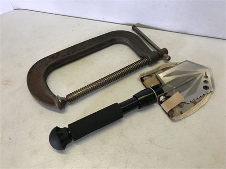 C Clamp & Tactical Shovel