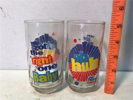 Vintage Diet Pepsi Glasses