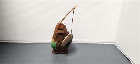 Wood Hand Carved Troll From Norway