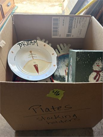 Holiday Decor, Plates, Metal Candy Canes